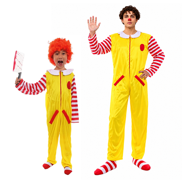 TRAJE PAYASO AMARILLO RALLAS