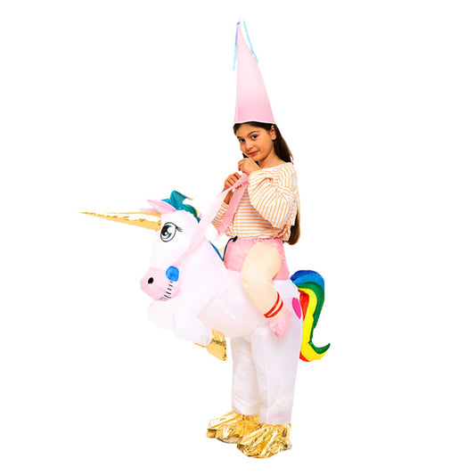 TRAJE INFANTIL INFLABLE RIDE UNICORN 120-150CM X1U