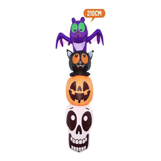 DECO TOTEM HALLOWEEN INFLABLE LED 210CM