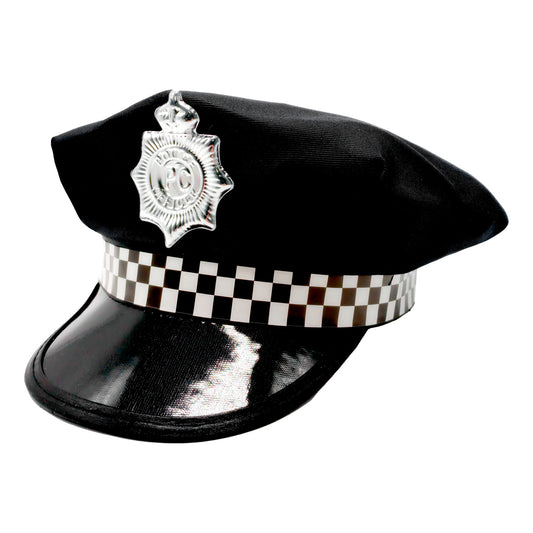 SOMBRERO ADULTO POLICIA NEGRO X1U