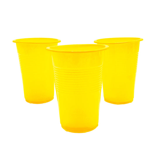VASO PLASTICO BKN 300CC AMARILLO X50U