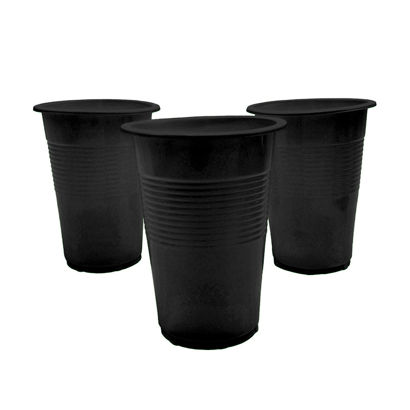 VASO PLASTICO BKN 300CC NEGRO X50U