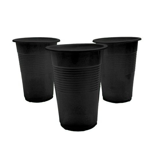 VASO PLASTICO BKN 300CC NEGRO X50U