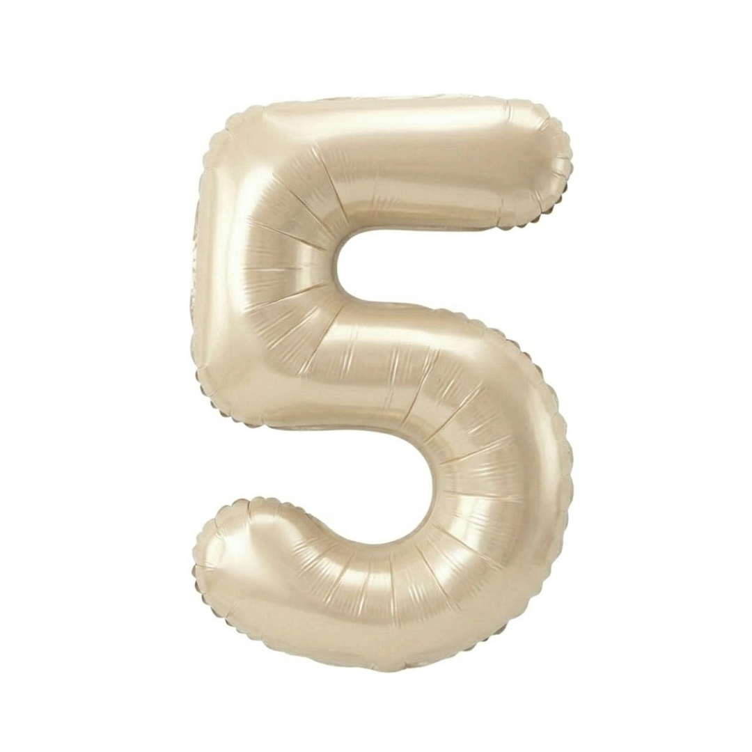 GLOBO METALICO 32 BEIGE PASTEL #5