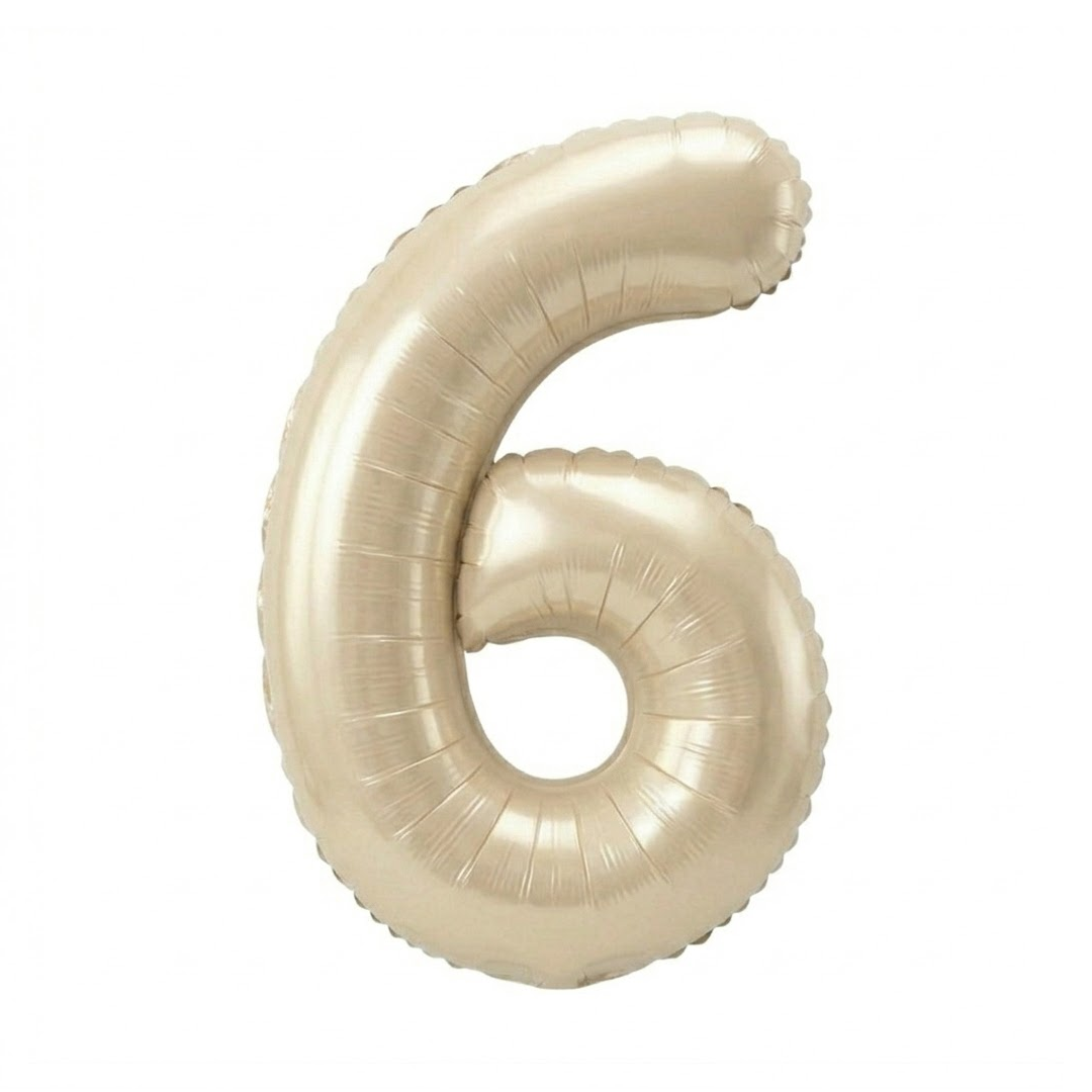 GLOBO METALICO 32 BEIGE PASTEL #6