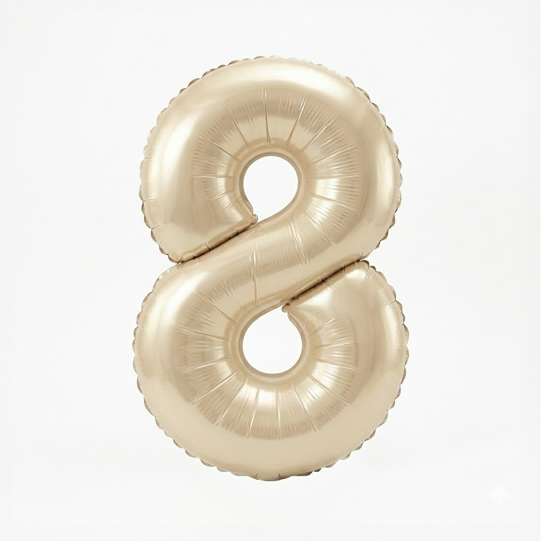 GLOBO METALICO 32 BEIGE PASTEL #8