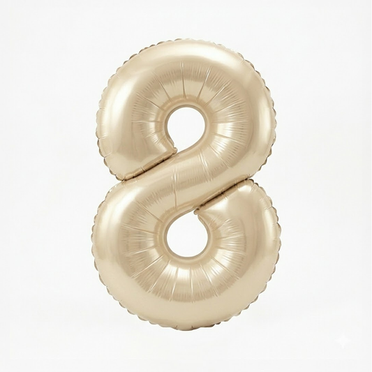 GLOBO METALICO 32 BEIGE PASTEL #8