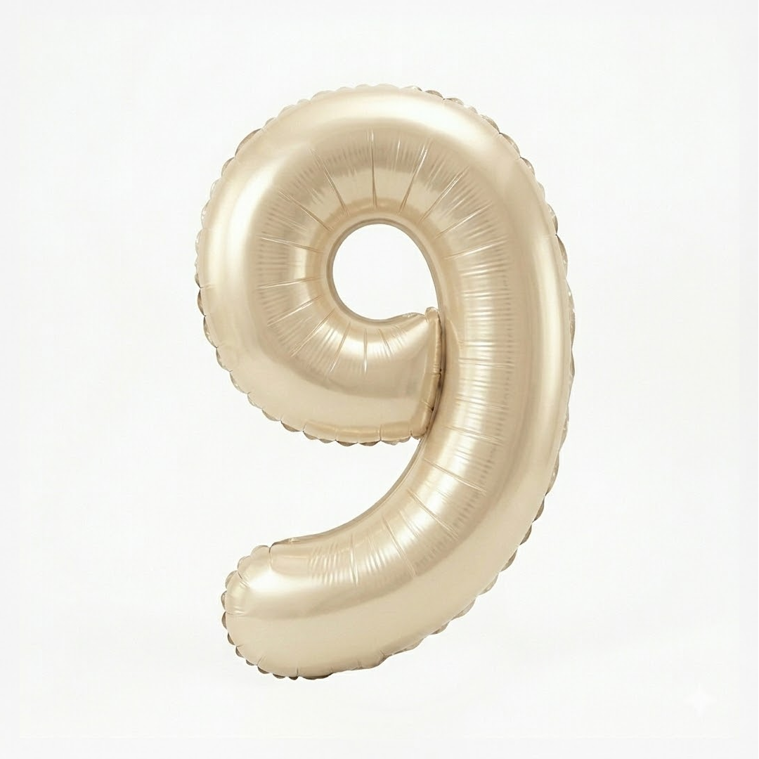 GLOBO METALICO 32 BEIGE PASTEL #9