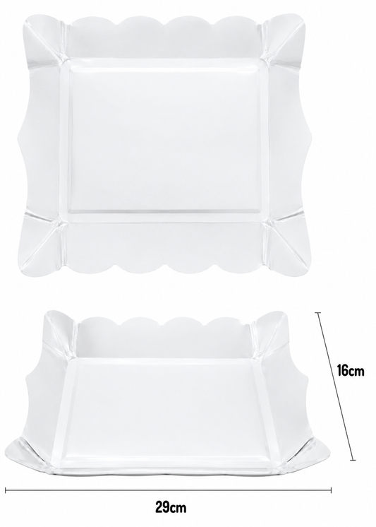 BANDEJA CARTON 16X29 BLANCO X10UNI