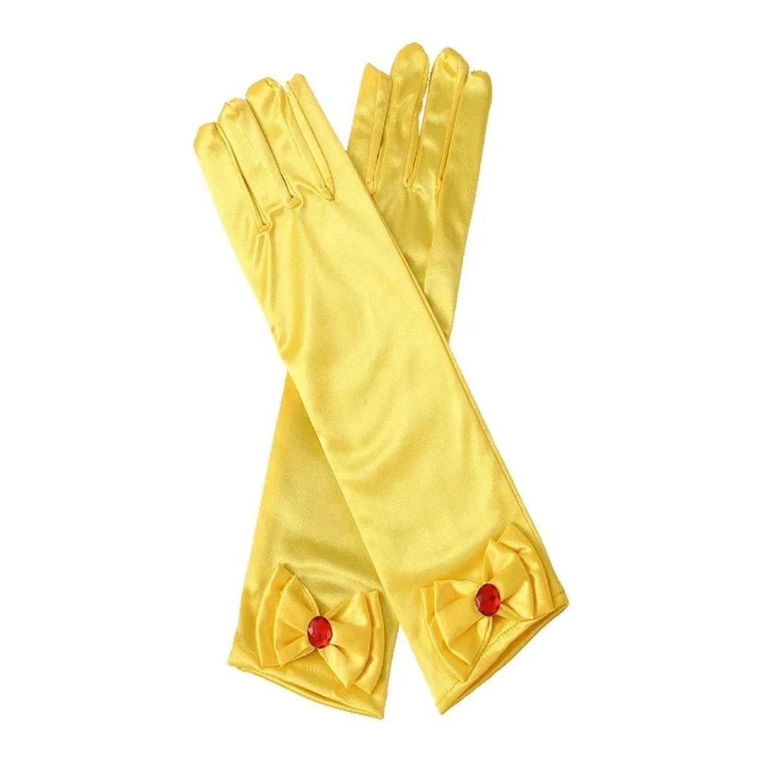 GUANTE LISO ELASTICADO 30CM AMARILLO X1PAR