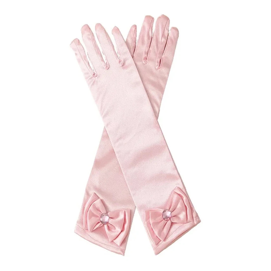 GUANTE LISO ELASTICADO 30CM ROSADO X1PAR