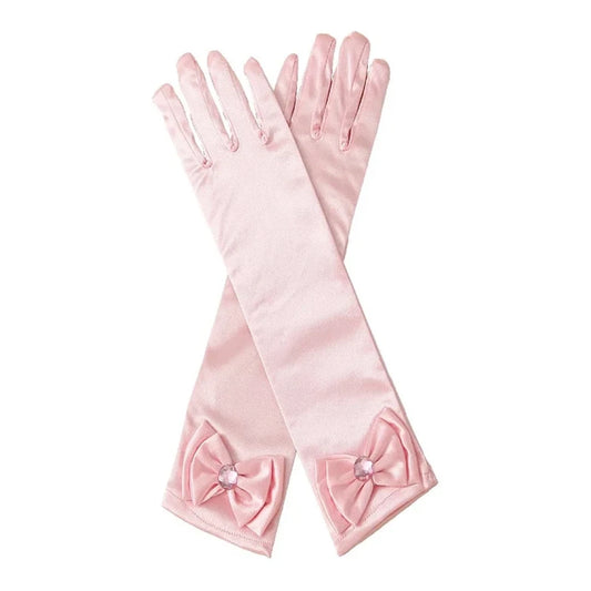GUANTE LISO ELASTICADO 30CM ROSADO X1PAR