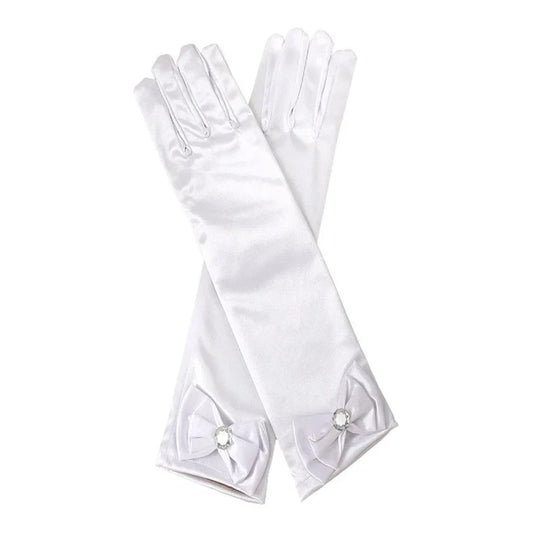 GUANTE LISO ELASTICADO 30CM BLANCO X1PAR