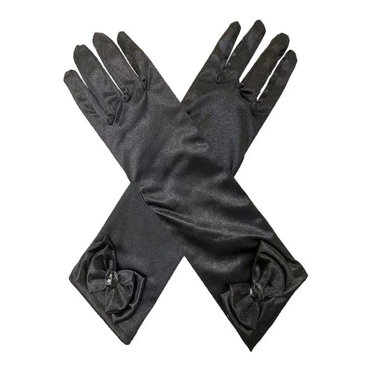 GUANTE LISO ELASTICADO 30CM NEGRO X1PAR