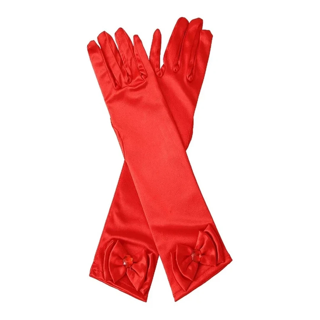 GUANTE LISO ELASTICADO 42CM ROJO X1PAR