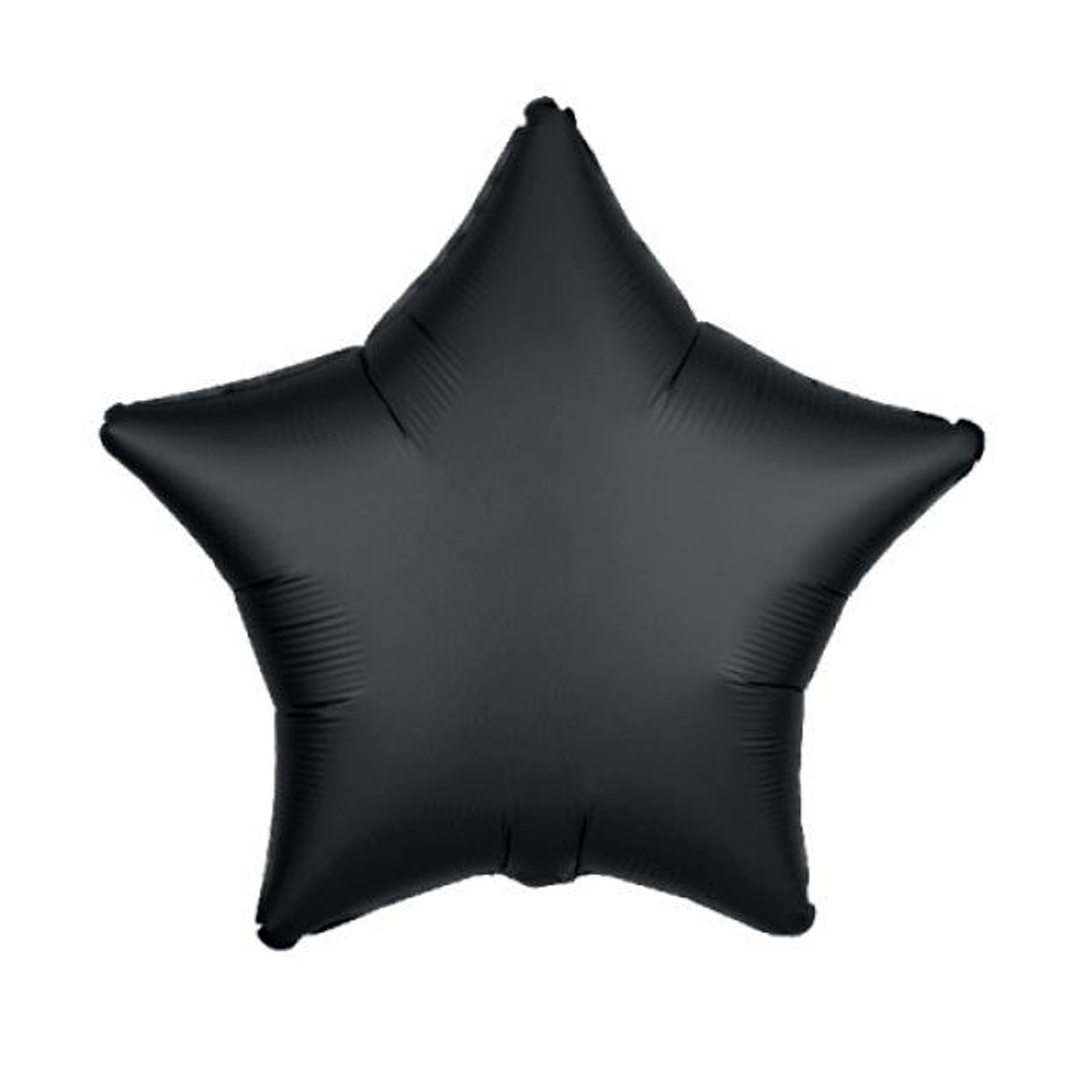 GLOBO METALICO ESTRELLA NEGRA 18" 45X45CM X1U
