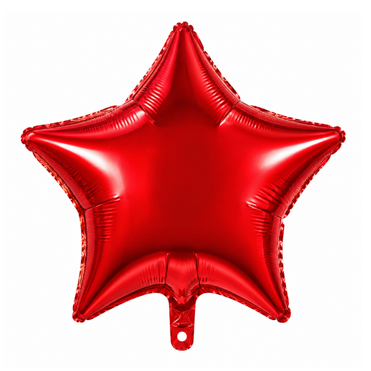 GLOBO METALICO ESTRELLA ROJO 18" 45X45CM