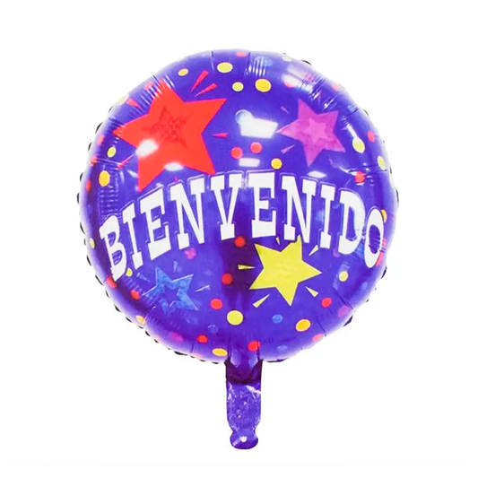 GLOBO METALICO FRASE BIENVENIDO 45CM