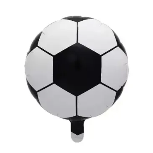 GLOBO METALICO FORMA DE BALON DE FUTBOL 45CM