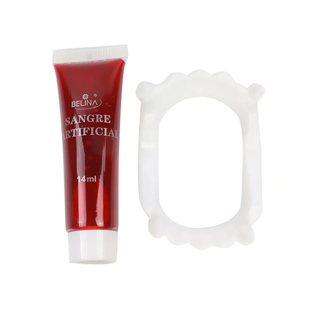 DIENTES POSTIZOS CON SANGRE ARTIFICIAL X1U