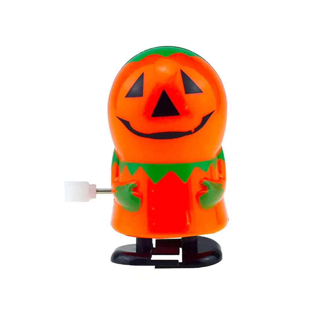 JUGUETE ZOMBIE CALABAZA MECÁNICA NARANJA HALLOWEEN 4X6CM X1U