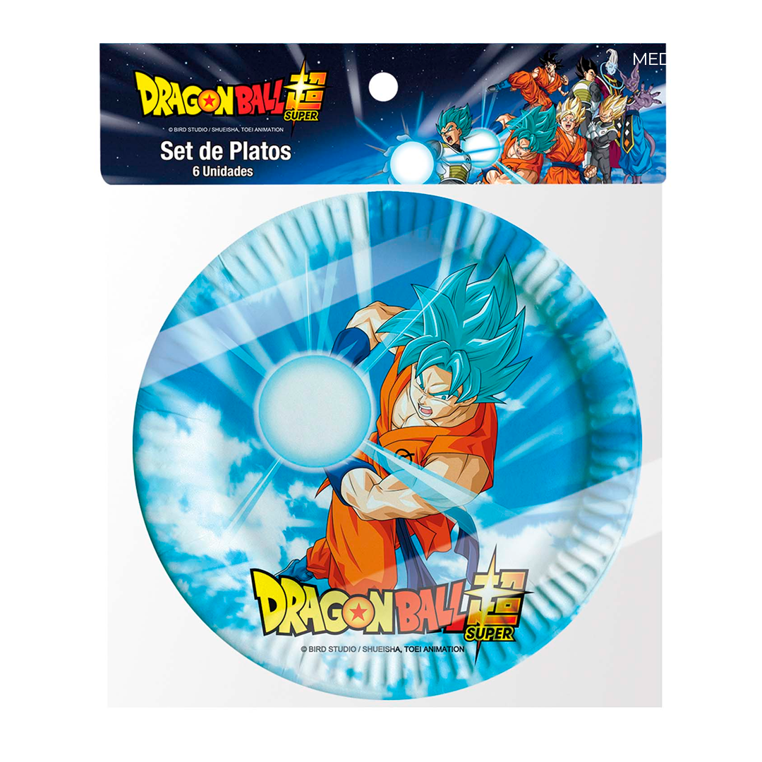 SET 6 PLATOS DE CARTON 18CM DRAGON BALL