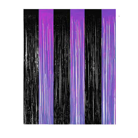CORTINA HALLOWEEN MORADO/NEGRO 100X200CM X1U