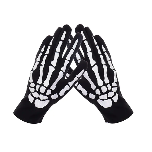 GUANTES DE ESQUELETO 11X21CM X1U