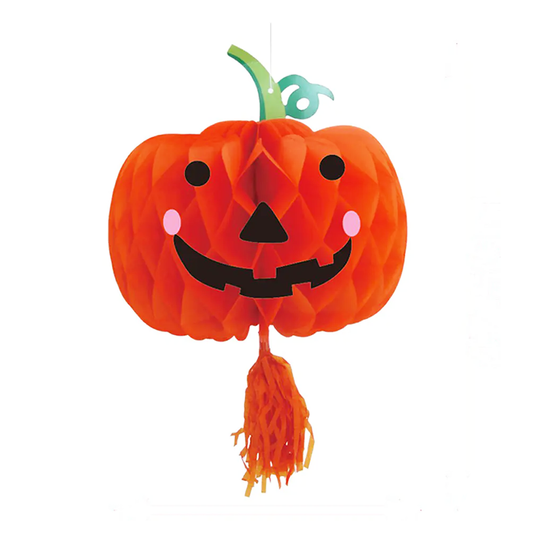 CALABAZA NARANJA COLGANTE CON BORLA 24X47.5CM X1U