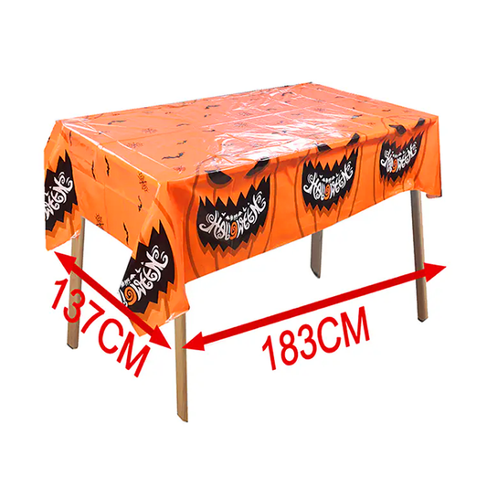 MANTEL PLÁSTICO DE CALABAZA 137X183CM X1U