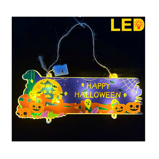 COLGANTE DE HALLOWEEN CON LUZ LED 24.5CM X1U