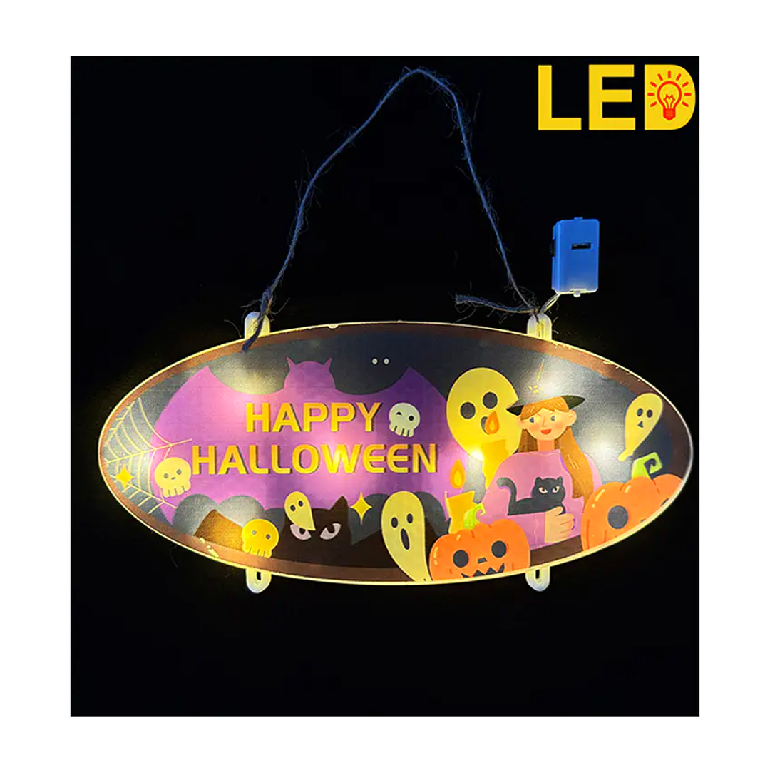 COLGANTE CON LUZ LED DE HALLOWEEN X1U