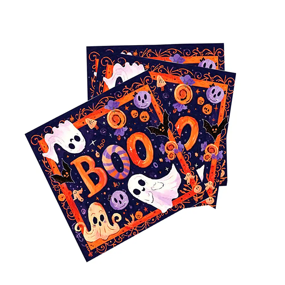 SERVILLETAS DE HALLOWEEN 33X33CM X16U