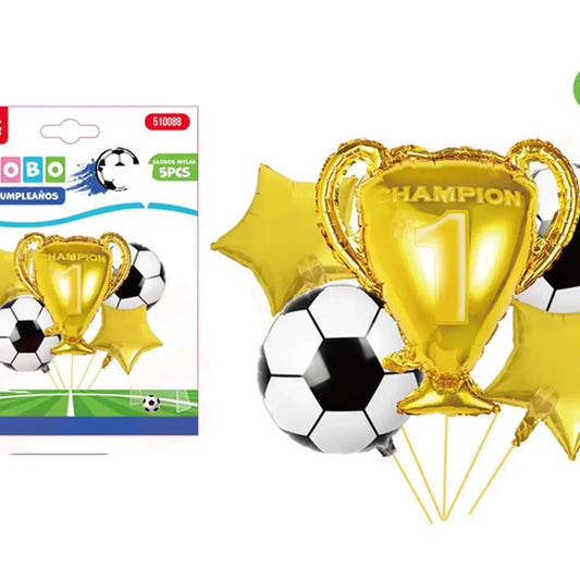 SET DE GLOBO METALICO FÚTBOL
