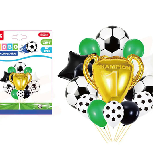 SET DE GLOBOS METALICOS FÚTBOL