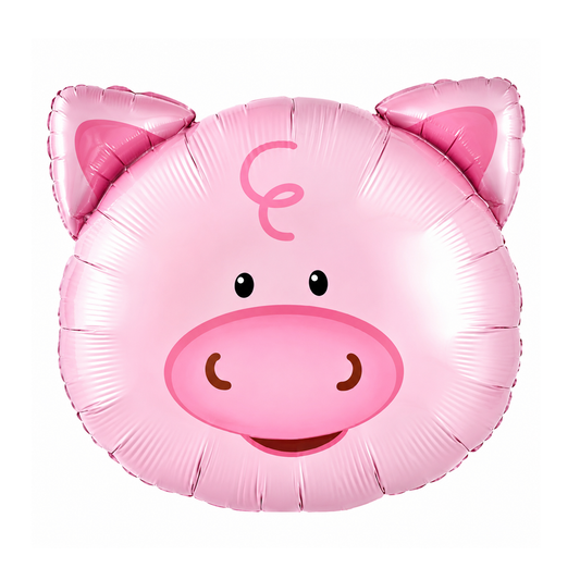 GLOBO METALIZADO CABEZA DE CHANCHO 18" 45CM X1U
