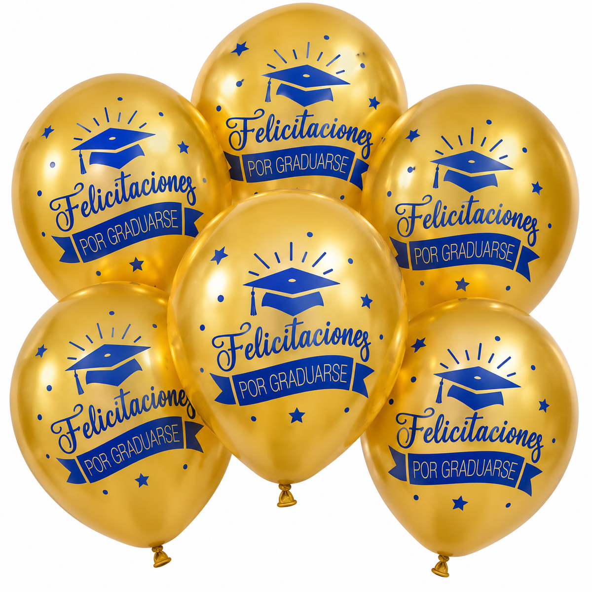 GLOBOS DE GRADUACIÓN DORADOS X6U