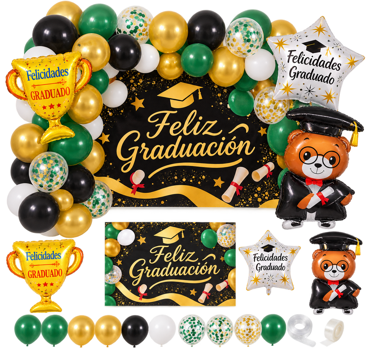 SET DE DECORACION "FELIZ GRADUACION" X29U