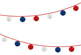 GUIRNALDA TRICOLOR 6 ESFERAS 10CM X2M X1U