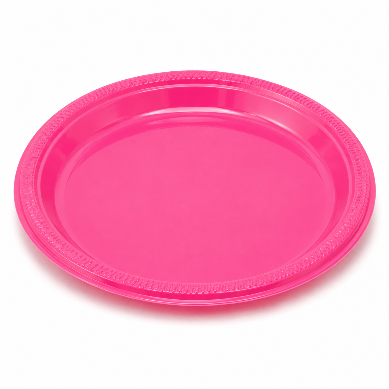 PLATO PLASTICO FUCSIA 23CM X10U
