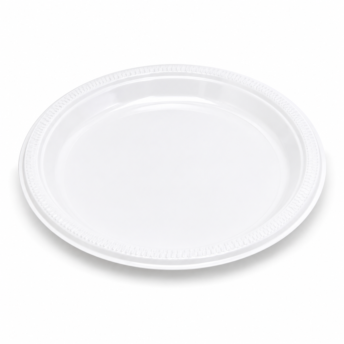 PLATO PLASTICO BLANCO 23CM X10U