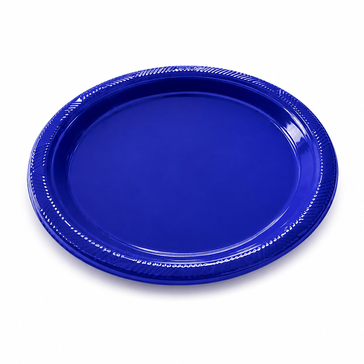 PLATO PLASTICO AZUL 23CM X10U