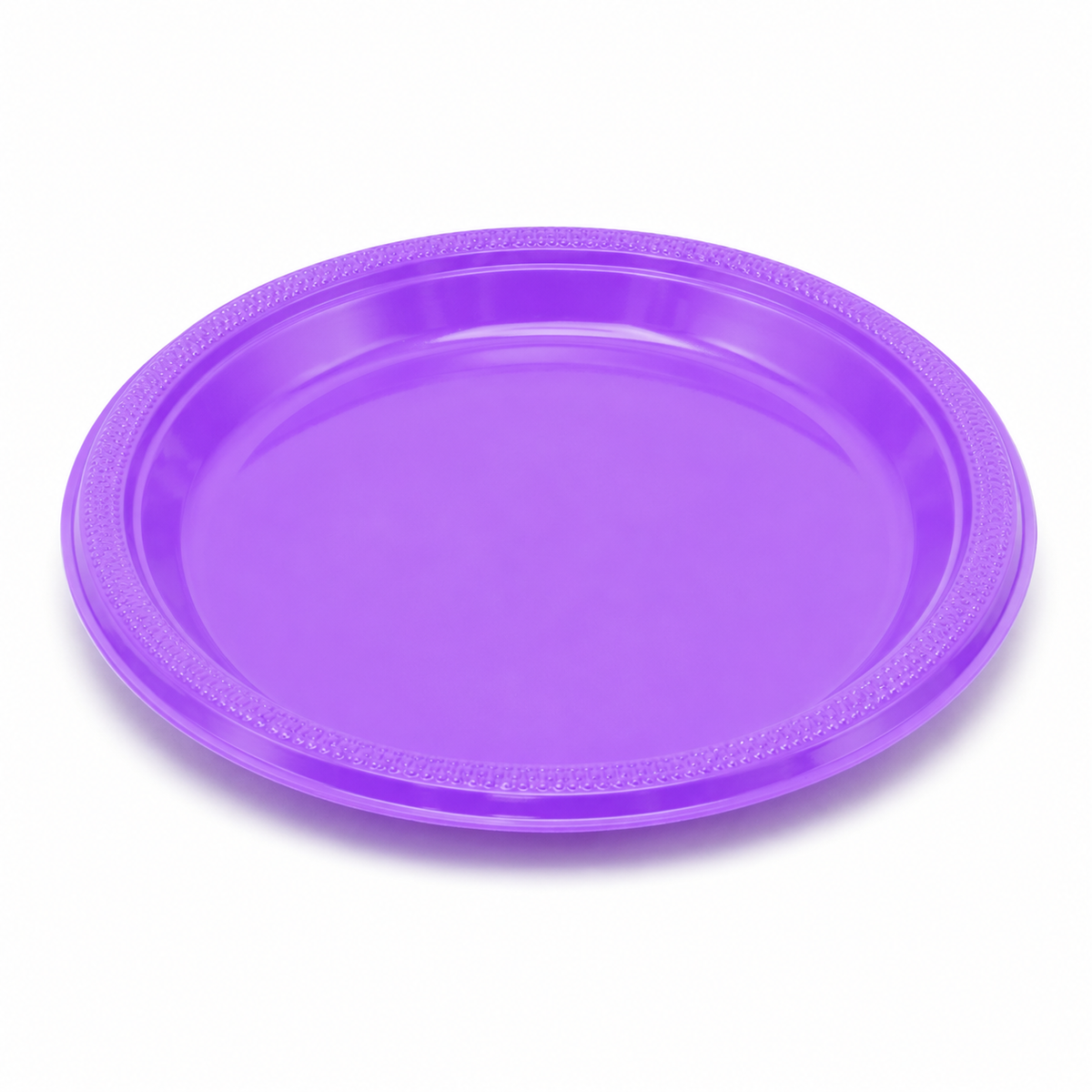 PLATO PLASTICO MORADO 23CM X10U