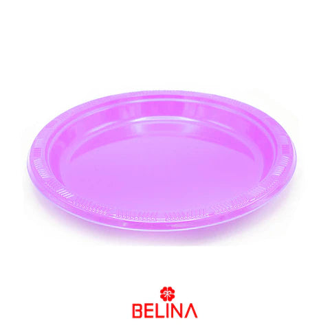 PLATO PLASTICO LILA 23CM X10U