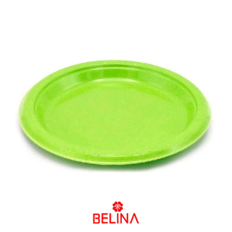 PLATO PLASTICO VERDE 23CM X10U
