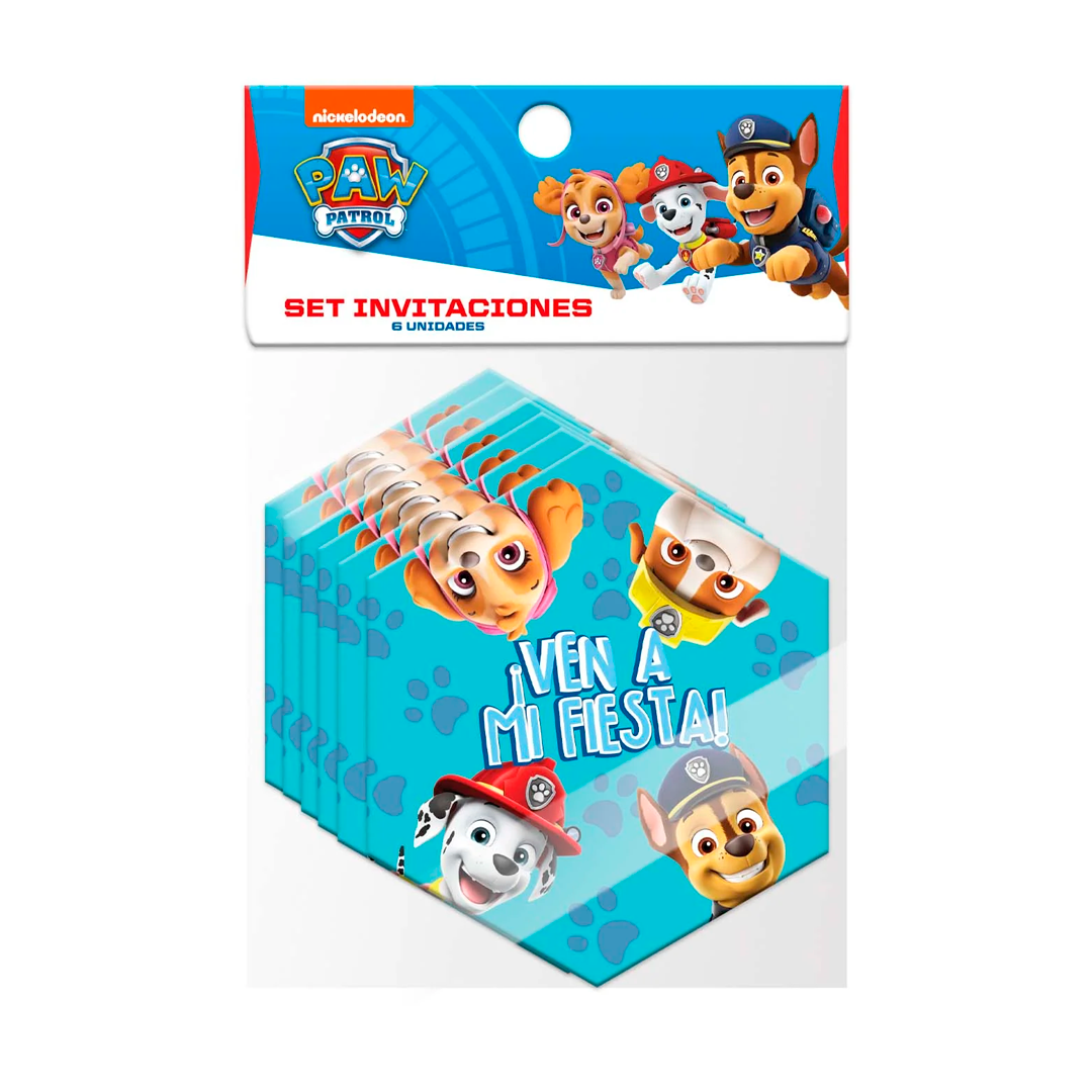 INVITACIONES PAW PATROL X6U