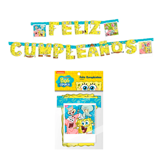 FELIZ CUMPLEAÑOS BOB ESPONJA 1.6M X1U