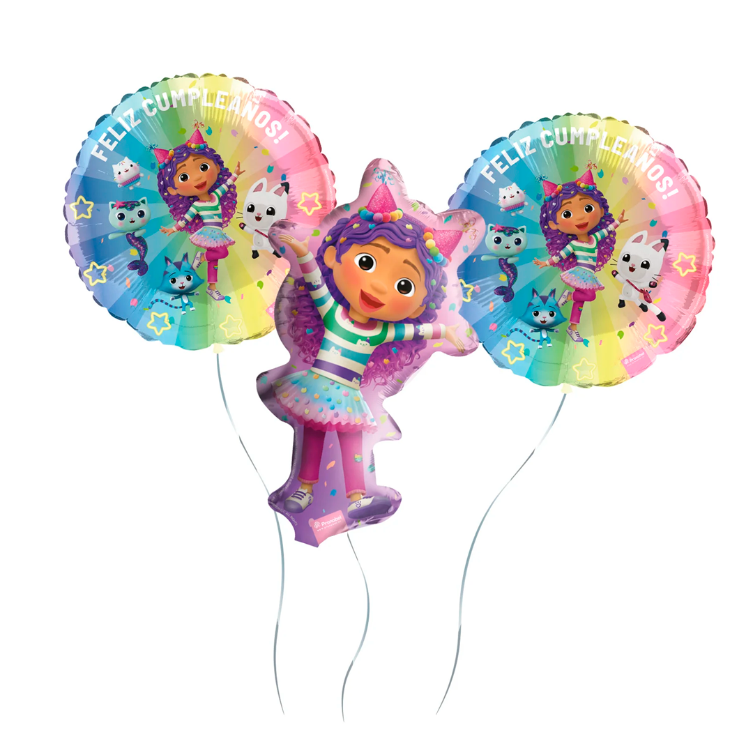 SET GLOBOS FOIL GABBYS DOLLHOUSE X3U