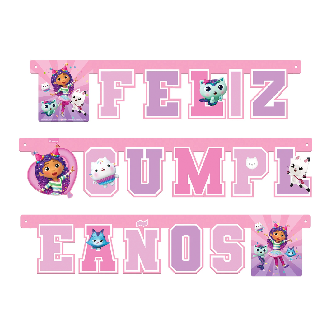 GUIRNALDA FELIZ CUMPLEAÑOS GABBYS DOLLHOUSE X1U