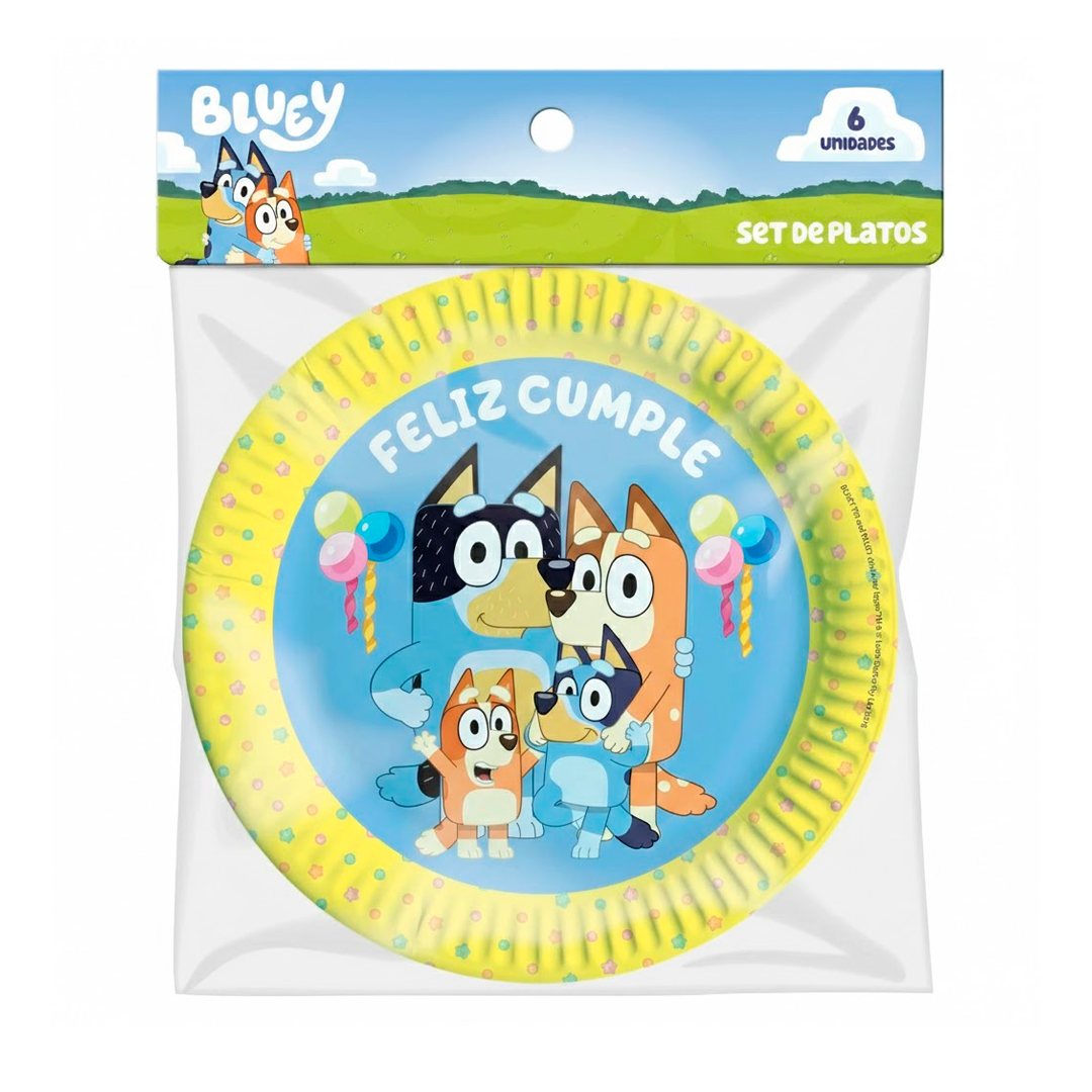 PLATO CARTON BLUEY 18CM X6U